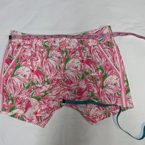 Lilly Pulitzer Callahan Shorts – Tropical Coastal Flamingos – Size 000 – EUC - Picture 9 of 12